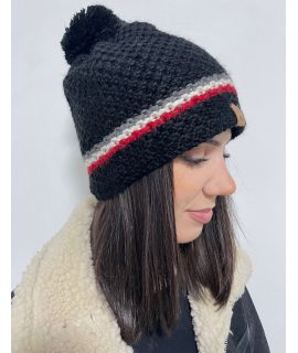 Bonnet d'hiver pour femme - Bonnet en tricot basique thermique - Tricot fin  - Bonnet d'extérieur - Très chaud et doux