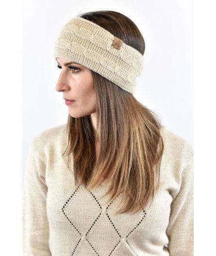 Bandeau en laine femme avec doublure polaire - La Maison de l'Alpaga (LMA)