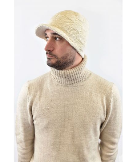 Casquette homme laine faite main et chaude - La Maison de l'Alpaga